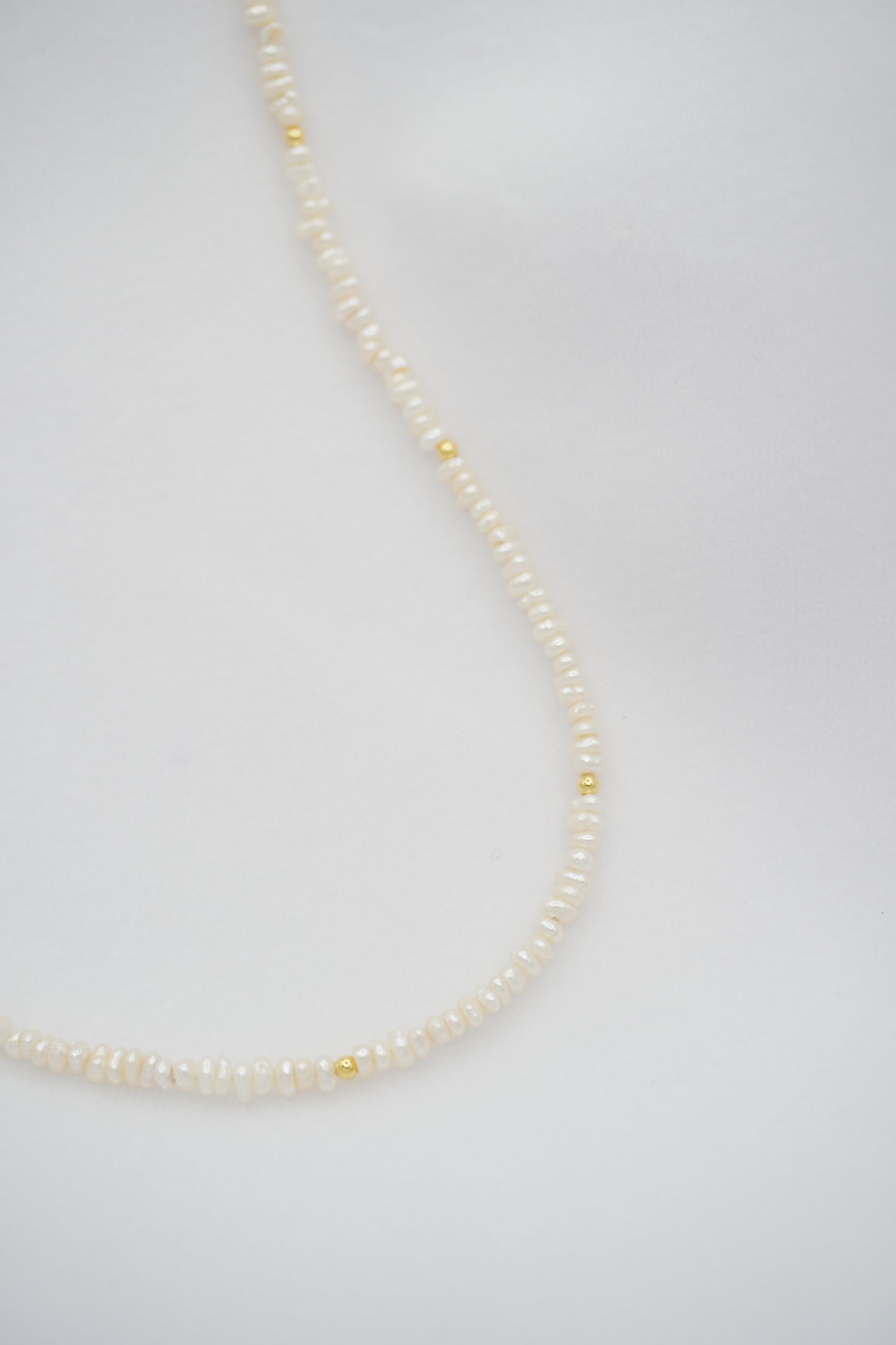 Keshi Pearl With Oval Pearl Drop Necklace