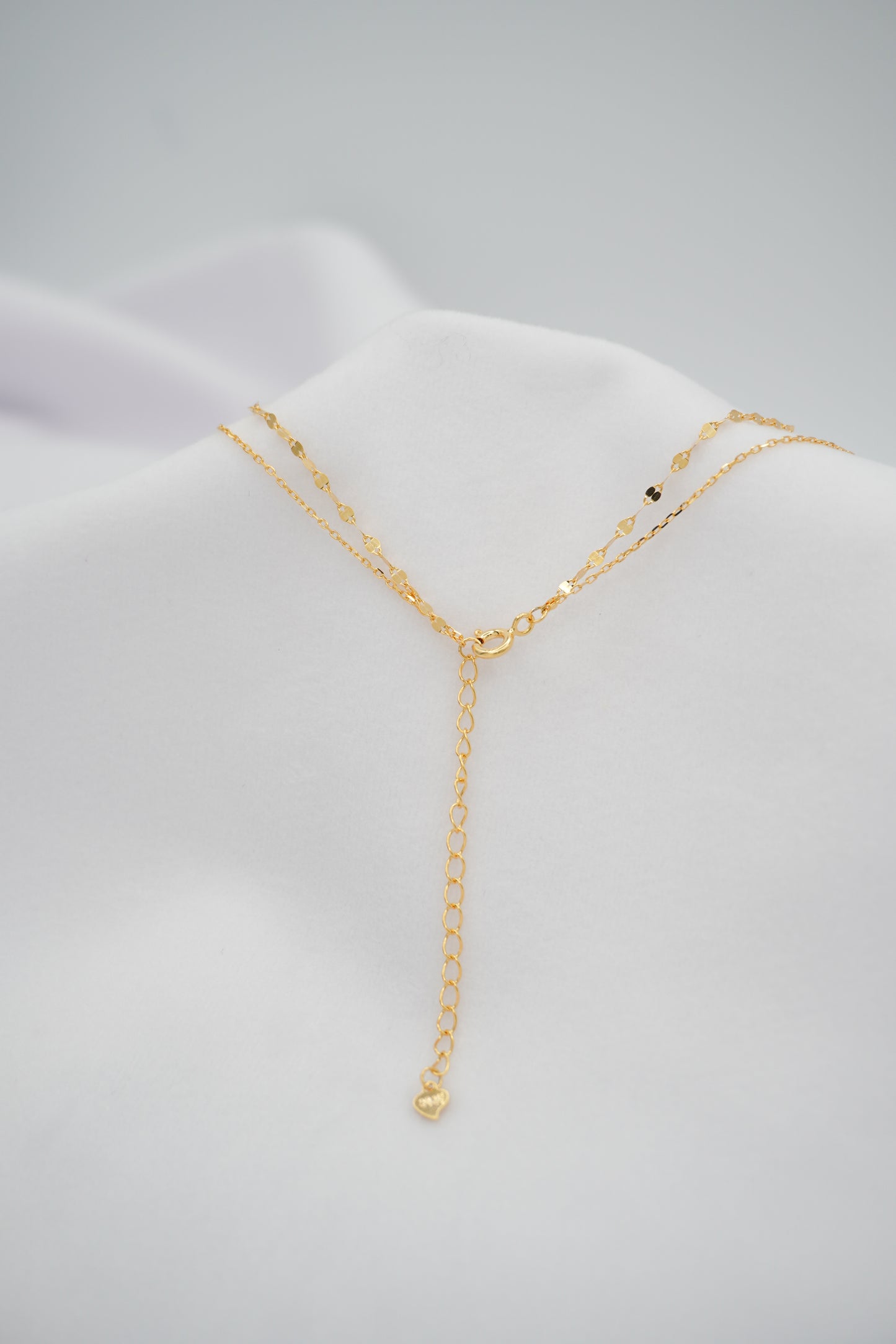 Baroque Pearl Double Chain Pendant Necklace