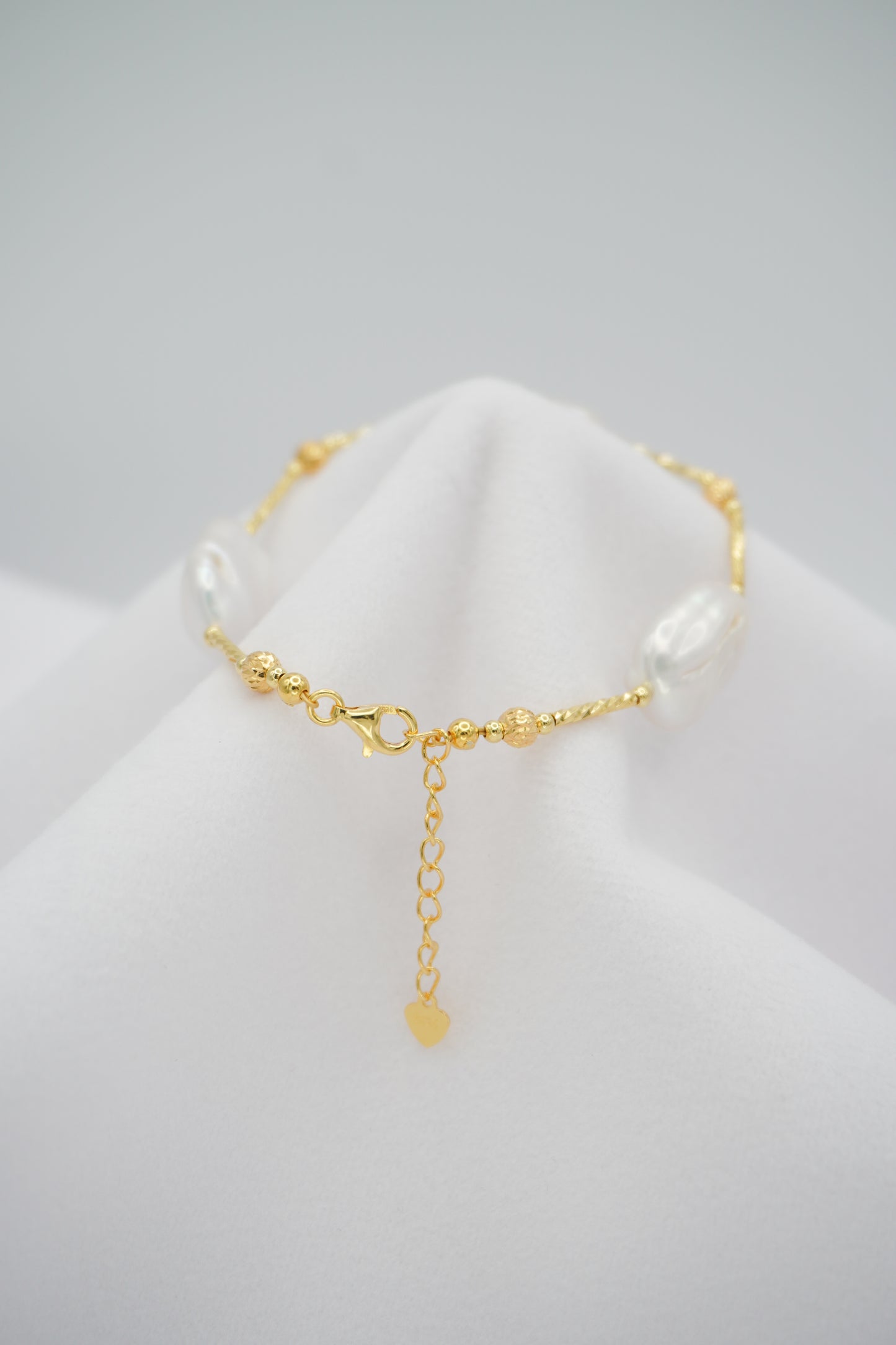 Square Baroque Pearl Elegant Chain Bracelet