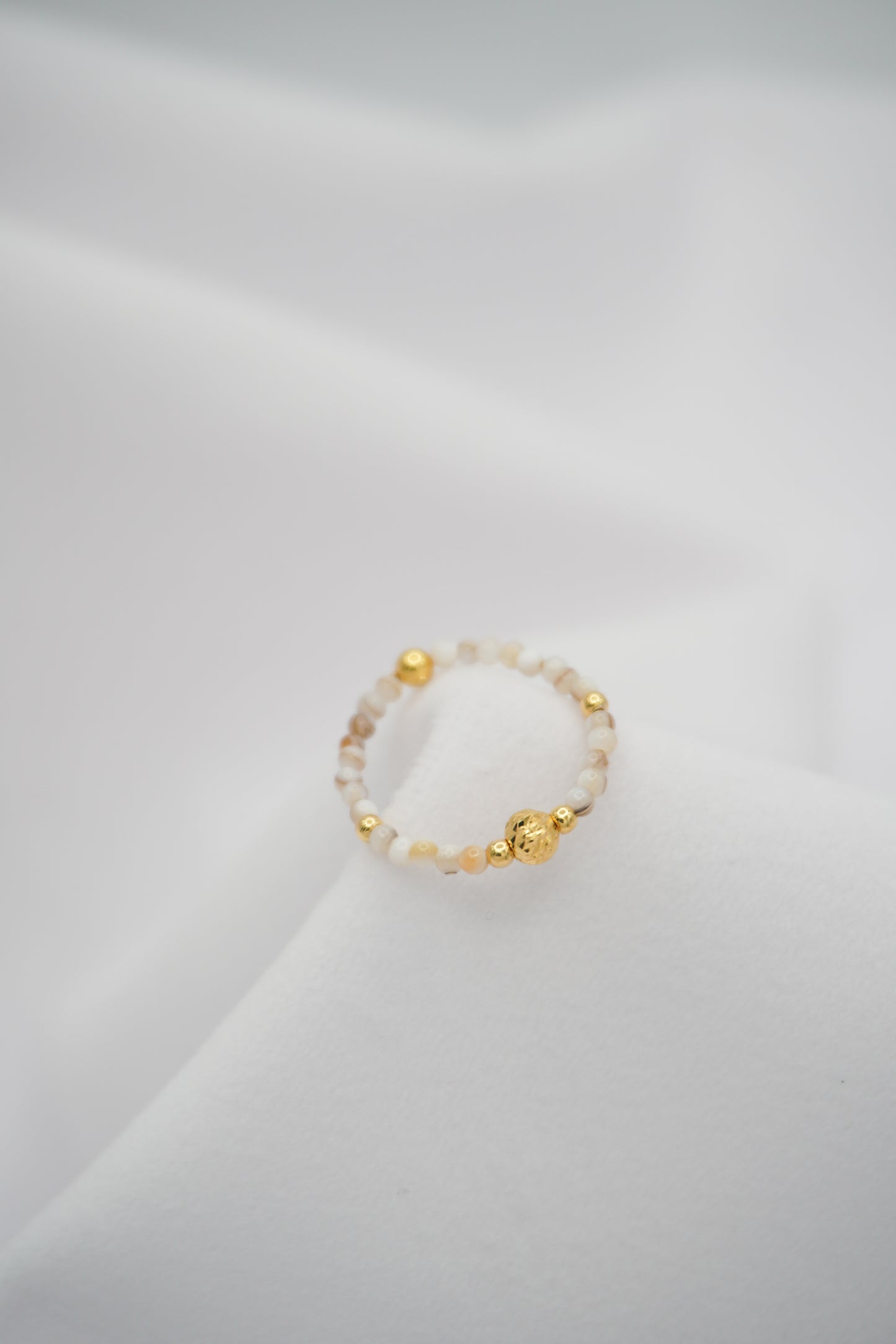 Shell Bead Everyday Ring