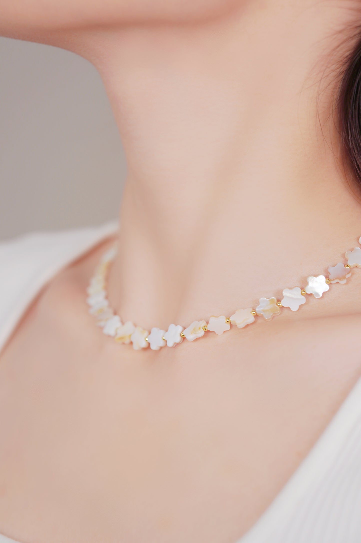 Plum Blossom Shell Necklace