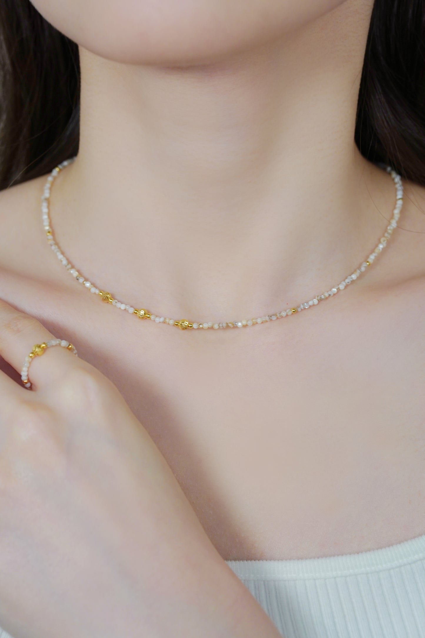 Shell Bead Everyday Necklace