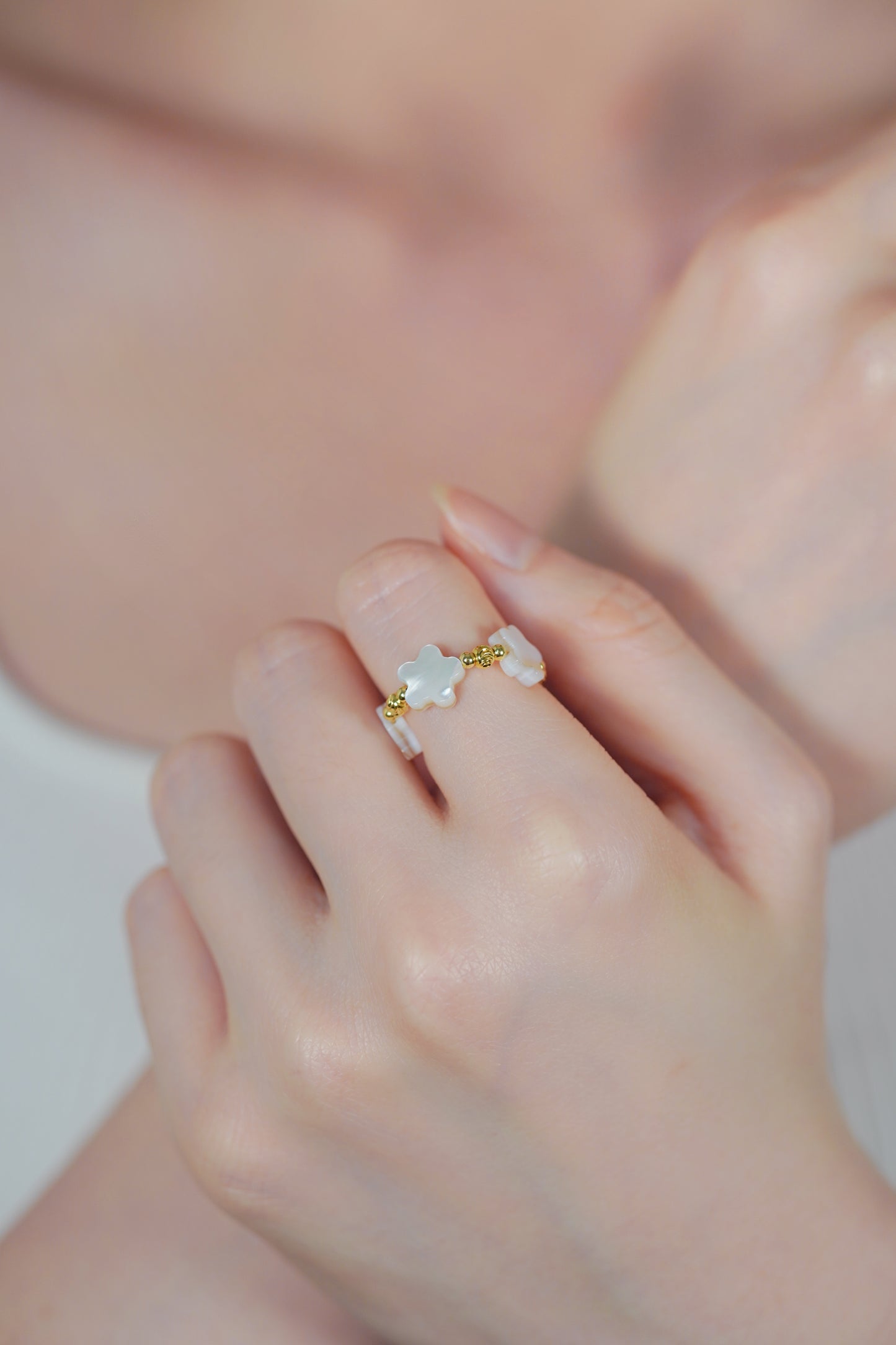 Plum Blossom Shell Ring